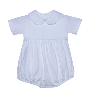 Brady Boy Bubble w/ Blue Picot Trim