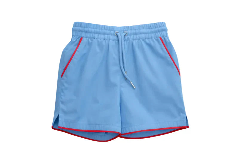 Blue w/ Red Boys Drawstring Short
