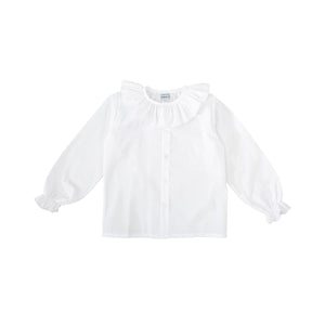 Girl White Ruffle Shirt