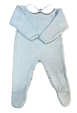 Light Blue Diagonal Footie (Infant)