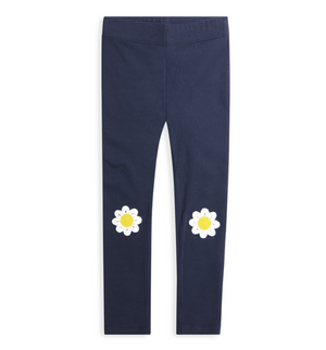 Navy Daisies Pima Legging