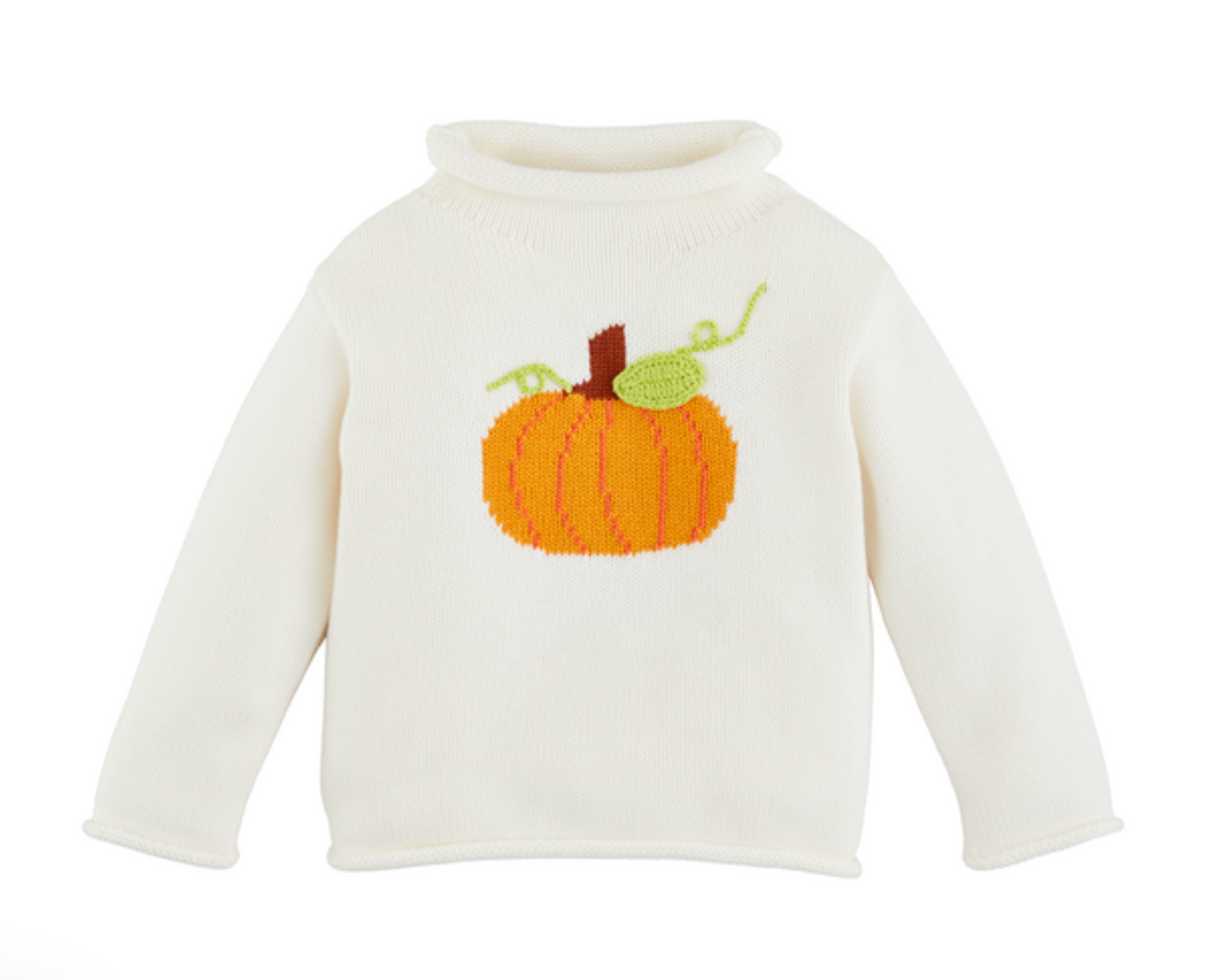 White Pumpkin Rollneck Sweater (Toddler)