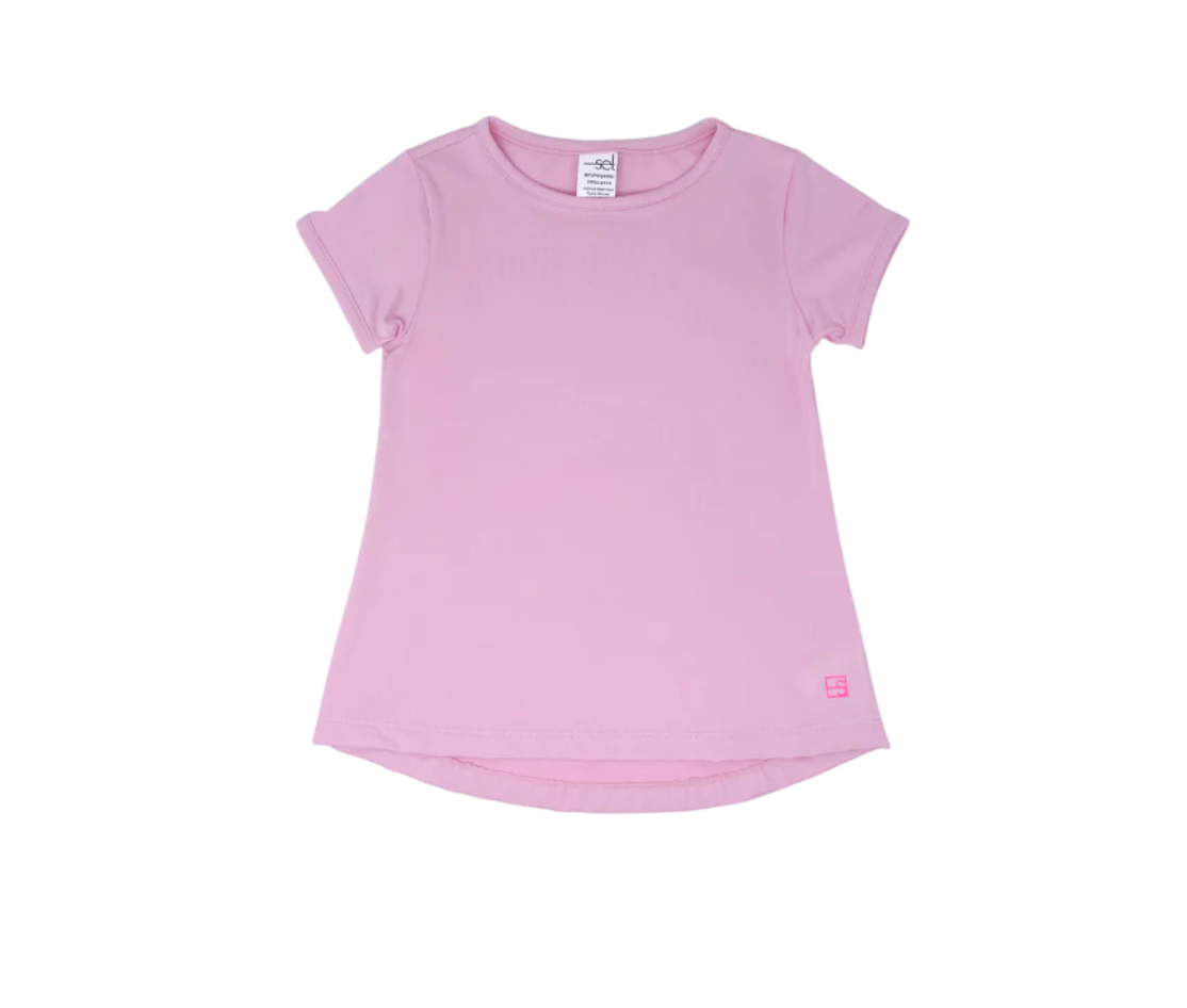 Bridget Basic Tee-Coconut & Pink (Toddler)