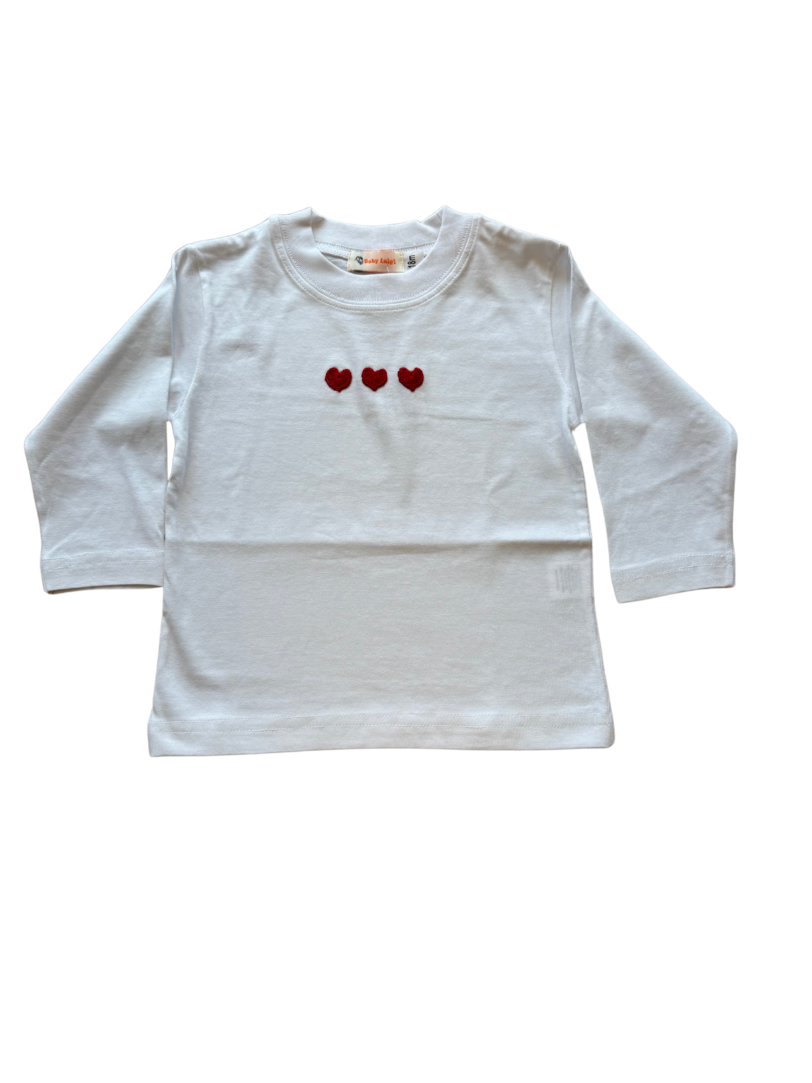 Three Heart Crochet T-Shirt (Baby)