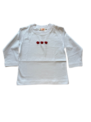 Three Heart Crochet T-Shirt (Baby)