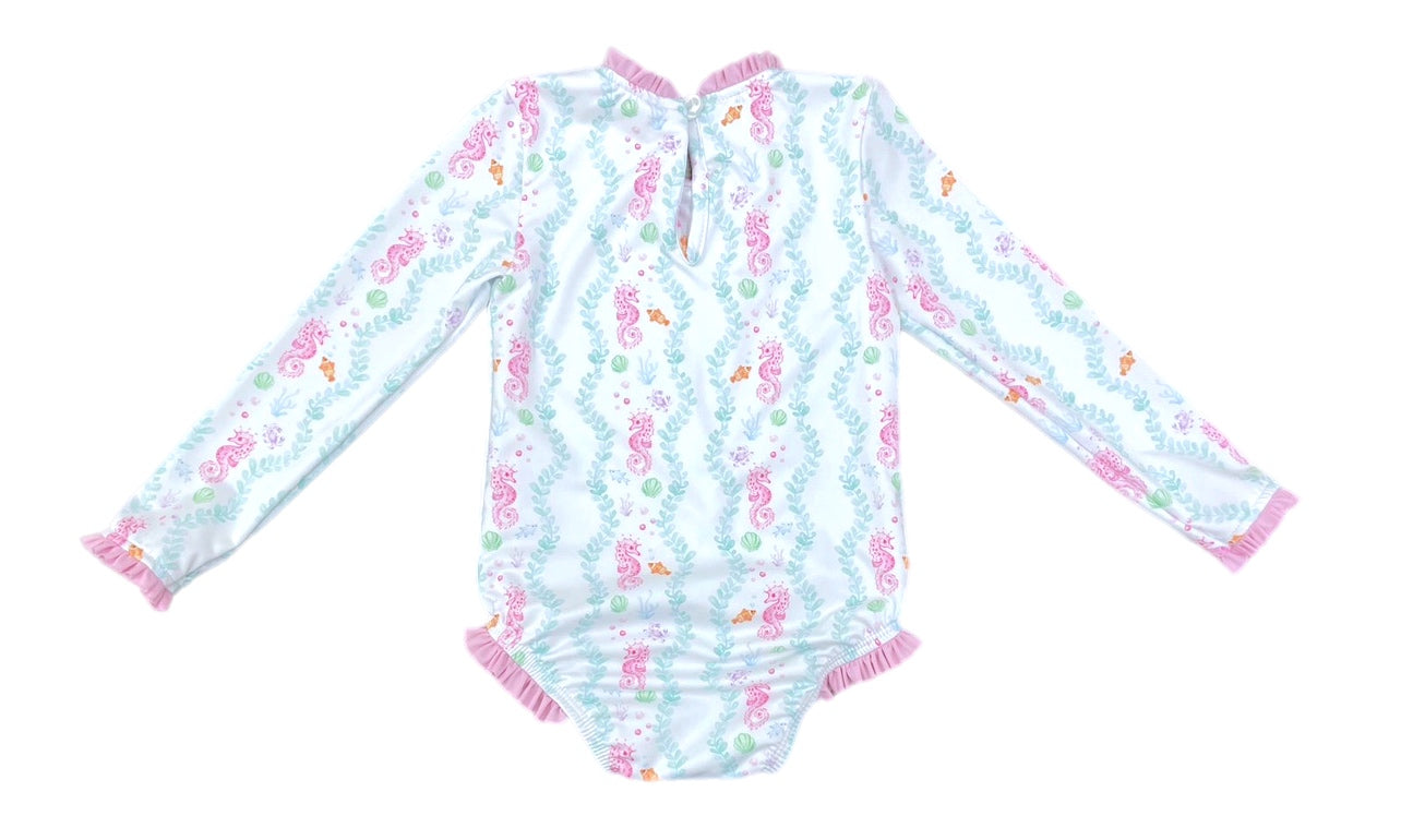 Leighton Seahorse One Piece Swim Rashguard (Infant)