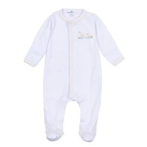 Vintage Duckie Pull Toy Zip Footie