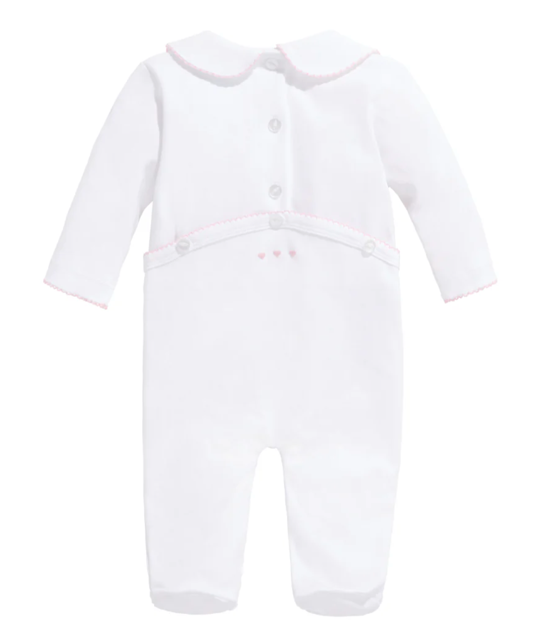 Collared Pink Hearts Footie (Infant)