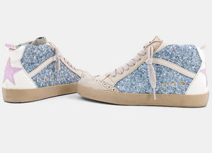 Blue Glitter Riley Sneaker