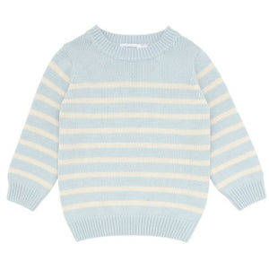 Light Blue & Cream Knit Sweater (Infant)