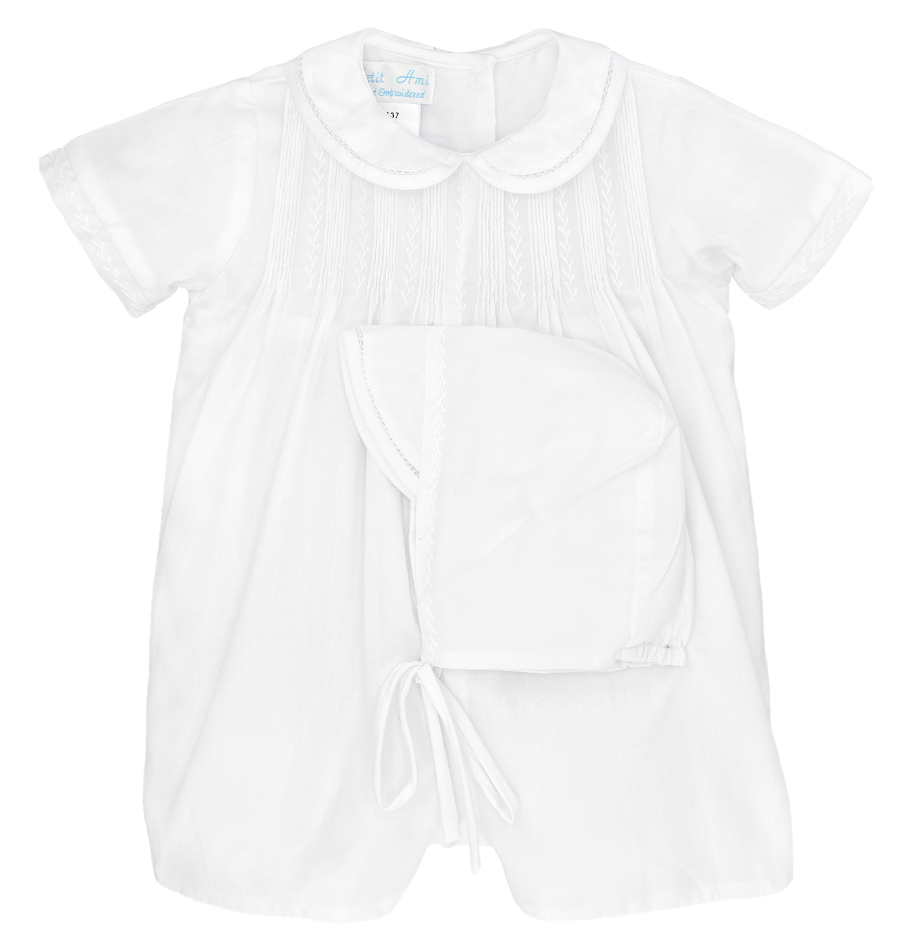All White Romper with Hat