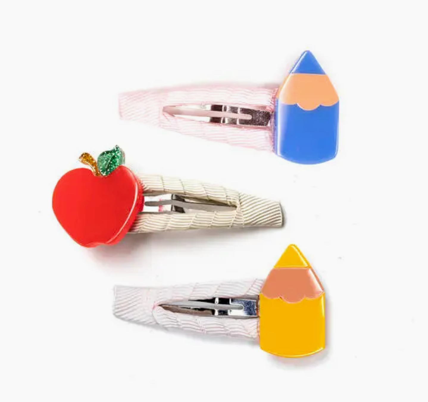 Pencils Vibrant Colors & Apple Snap Clips