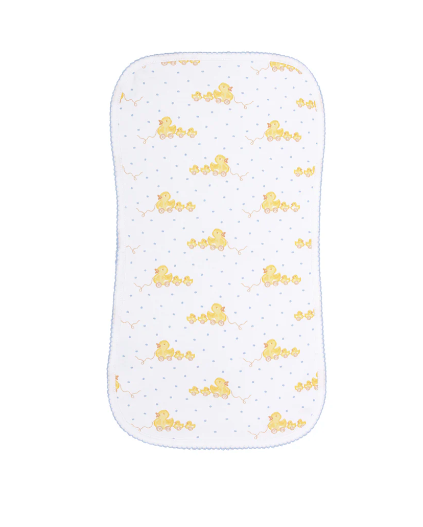 Ducks Print Burp Cloth-Pink & Blue