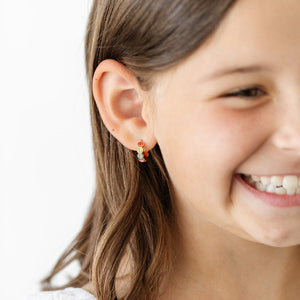 Smiley Face Hoop Earrings