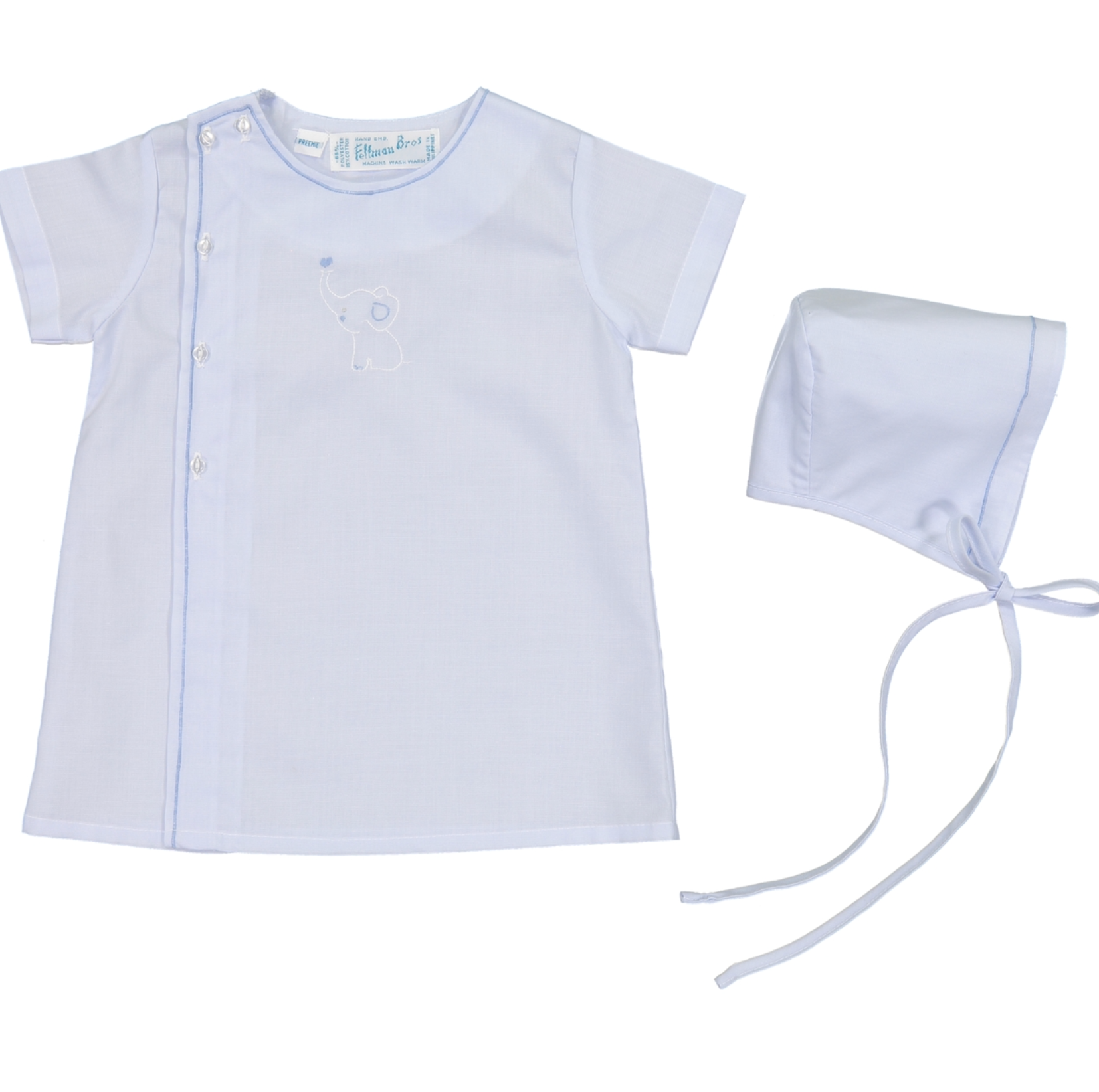 Blue Baby Elephant Daygown Set