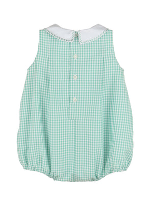 Checks Green Tab Boy Bubble (Baby)