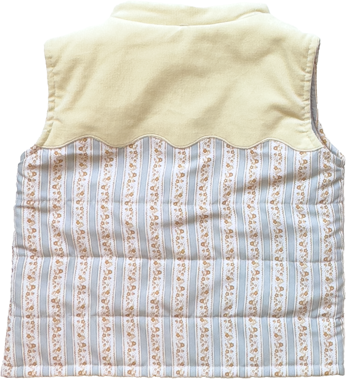 Scallop Vest-Belleville Stripe & Petite Posy (Kid/Big Kid)