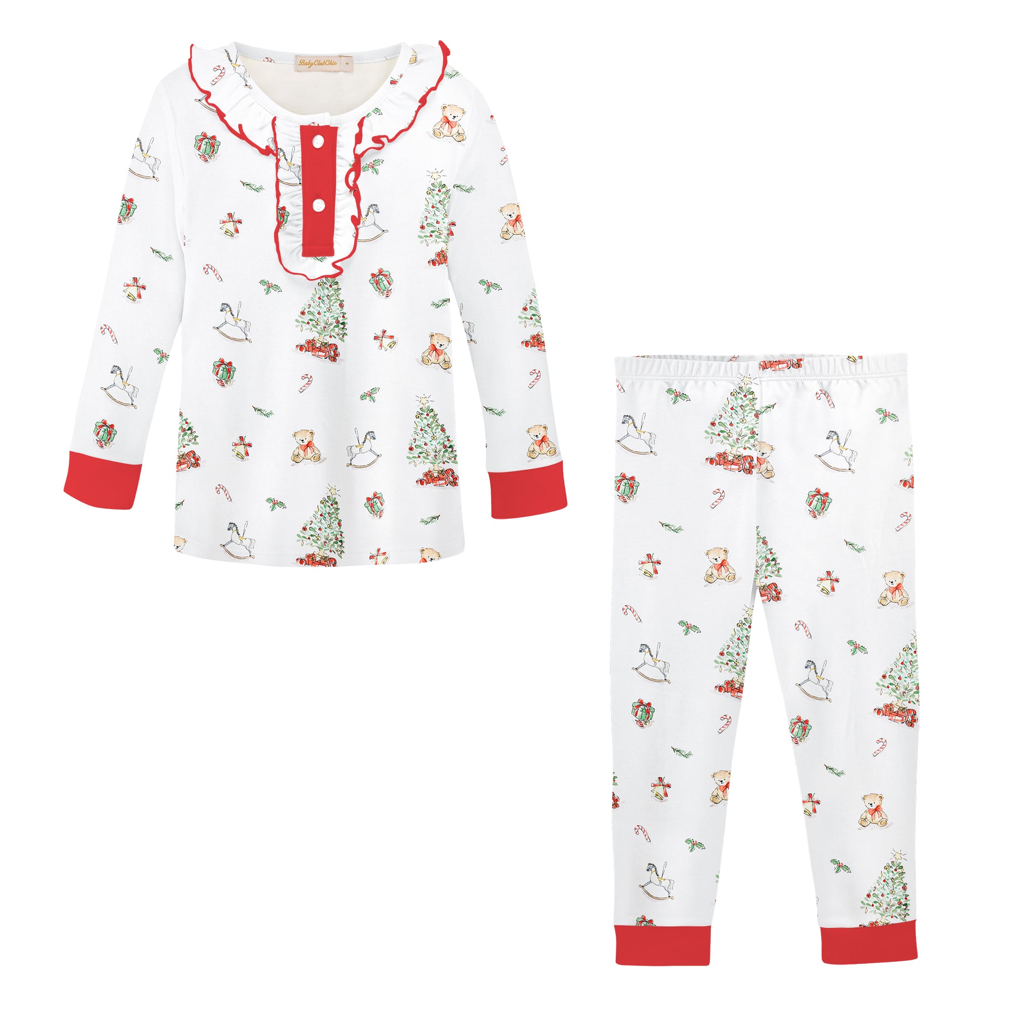 Girl Christmas Tree Printed Kid Set (Baby)