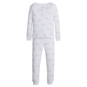 Ruffled Printed Pajama Set - Pink Bunnies (Kid)