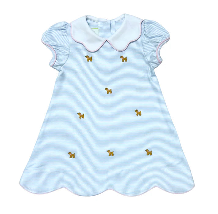 Blue Bitty Knit Puppy Bryar Dress