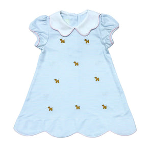 Blue Bitty Knit Puppy Bryar Dress