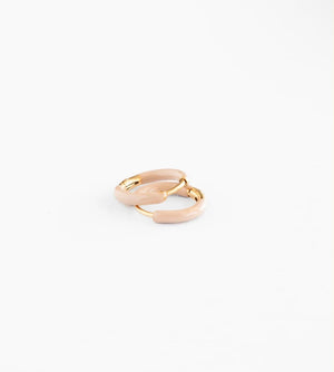 Neutral Enamel Hoop Earring