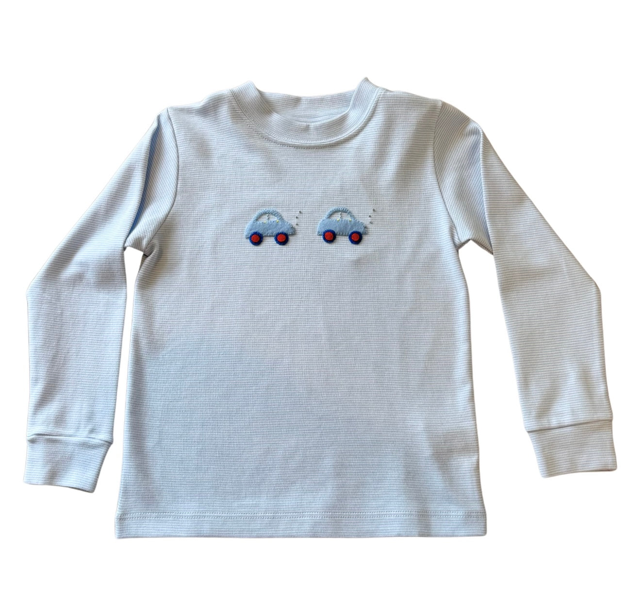 Bitty Car Thin Blue Stripe Crewneck (Kid)