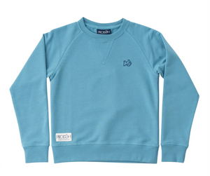 Control Crewneck-Teal & Light Blue