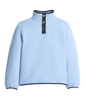 Light Blue/Navy Classic Quilted Pullover (Kid)