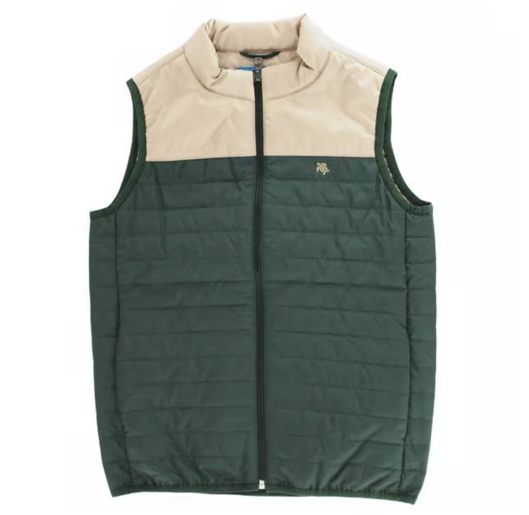 Forest/Tan Quilted Vest