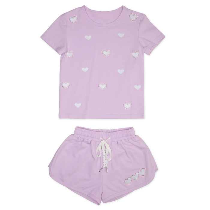 Chelsea Crystal Hearts Short Set