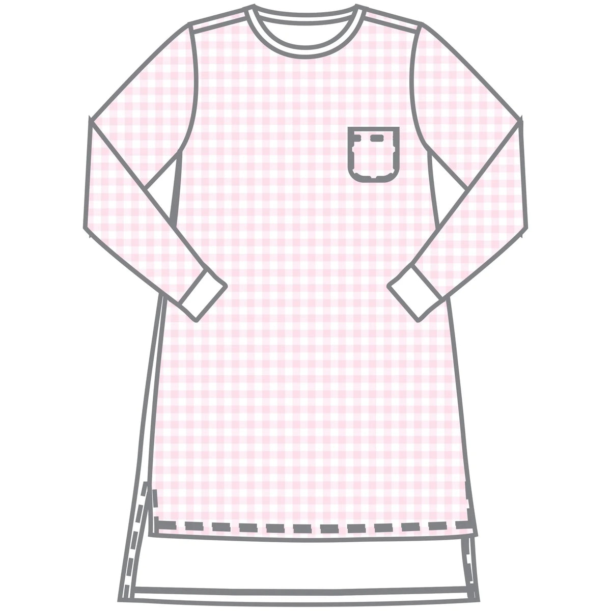Mini Checks LS Nightdress