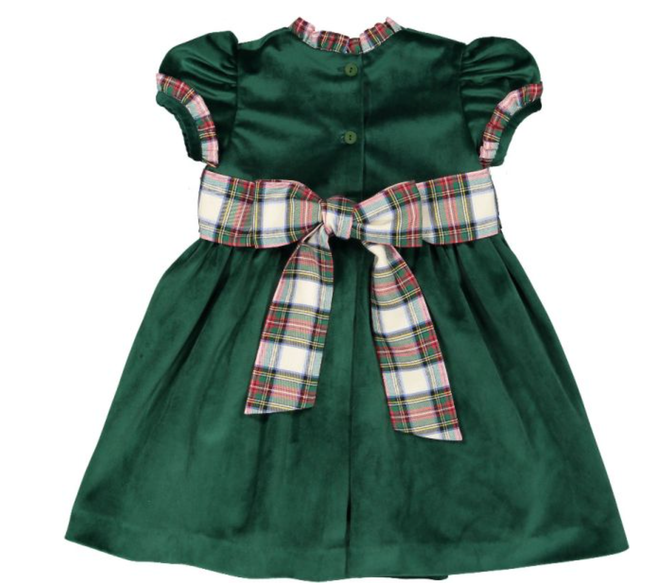 Emerald Green Velvet Dress (Kid/Big Kid)