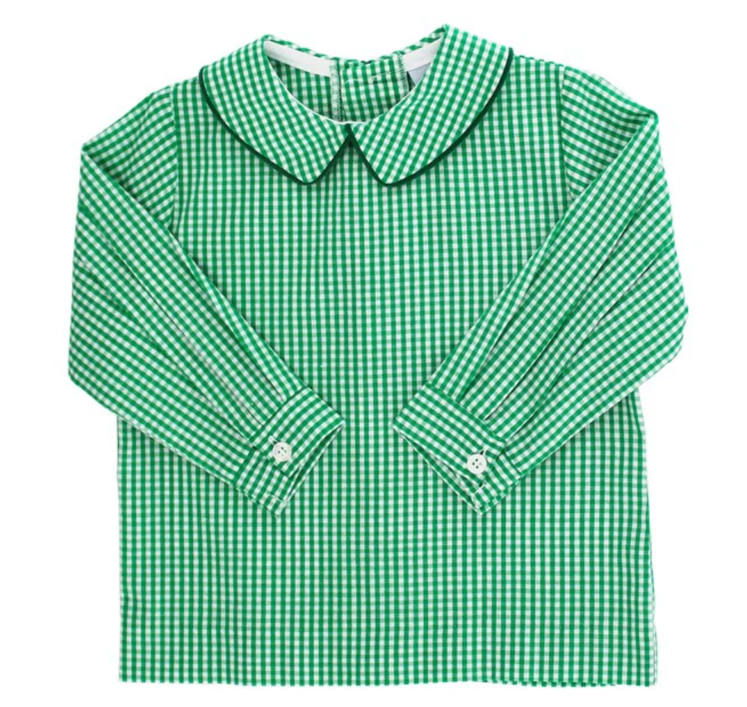 Boys Piped Shirt-Red & Green (Toddler)