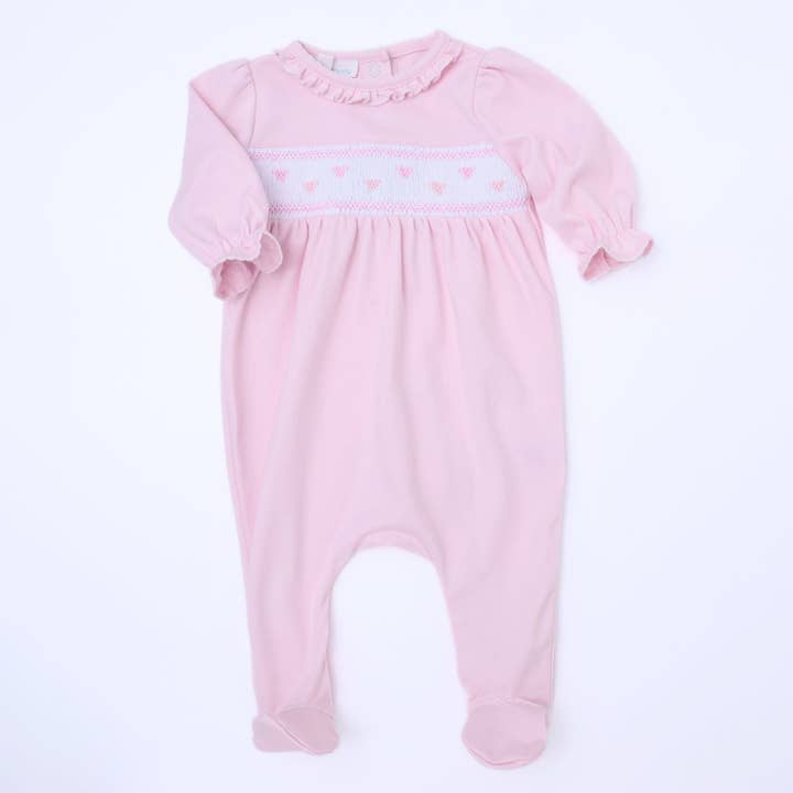 Valentine's Classic Smocked Footie