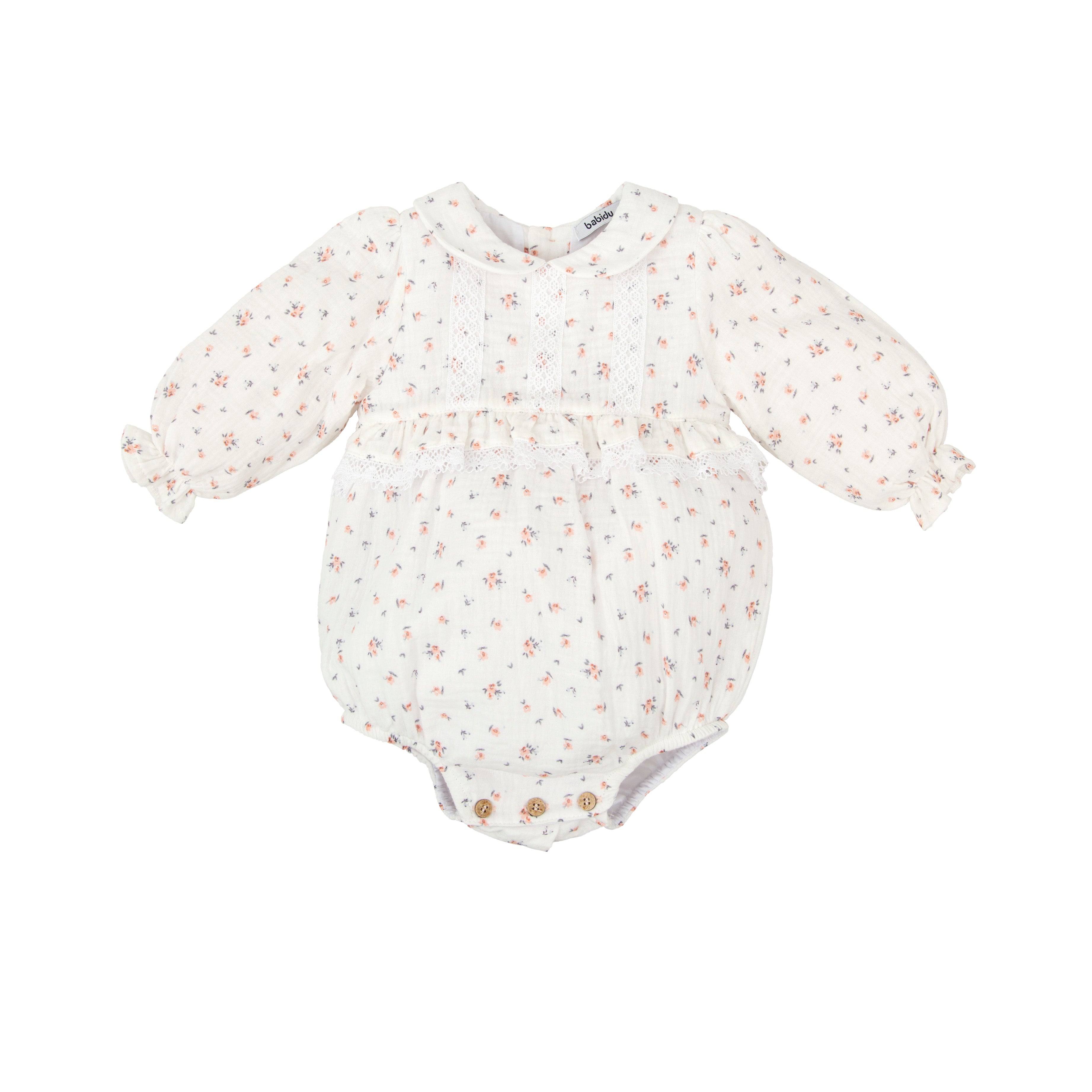 Autumn Floral Lace Muslin Bubble (Baby)