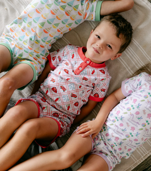 Fire Truck Print Frankie Pajama Set (Kid)