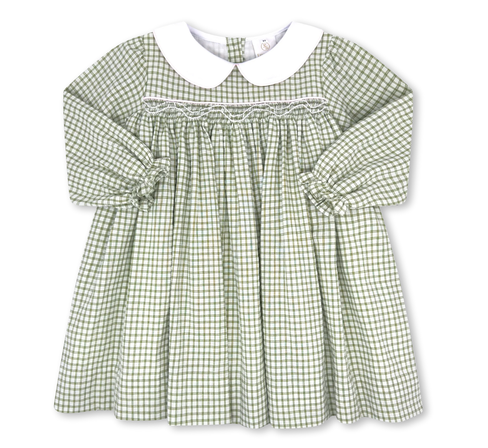 Michelle Grove Park Green Windowpane Dress (Toddler)