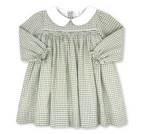 Michelle Grove Park Green Windowpane Dress (Toddler)