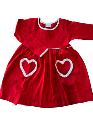 Popover Heart Pocket Dress (Toddler)