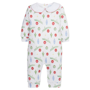 Christmas Printed Playsuit-Ornaments (Infant)