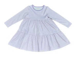 Brynn Lavender Stripe Dress