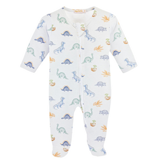 Baby Dino's Printed Zipped Footie (Infant)