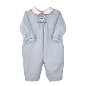 Blue Smock Santa Romper