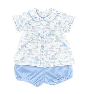 Rory Puppy Knit Diaper Set (Infant)