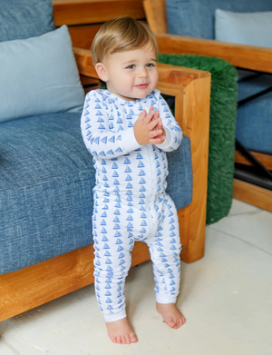 Pajama Zip Up Parker Sailing Away
