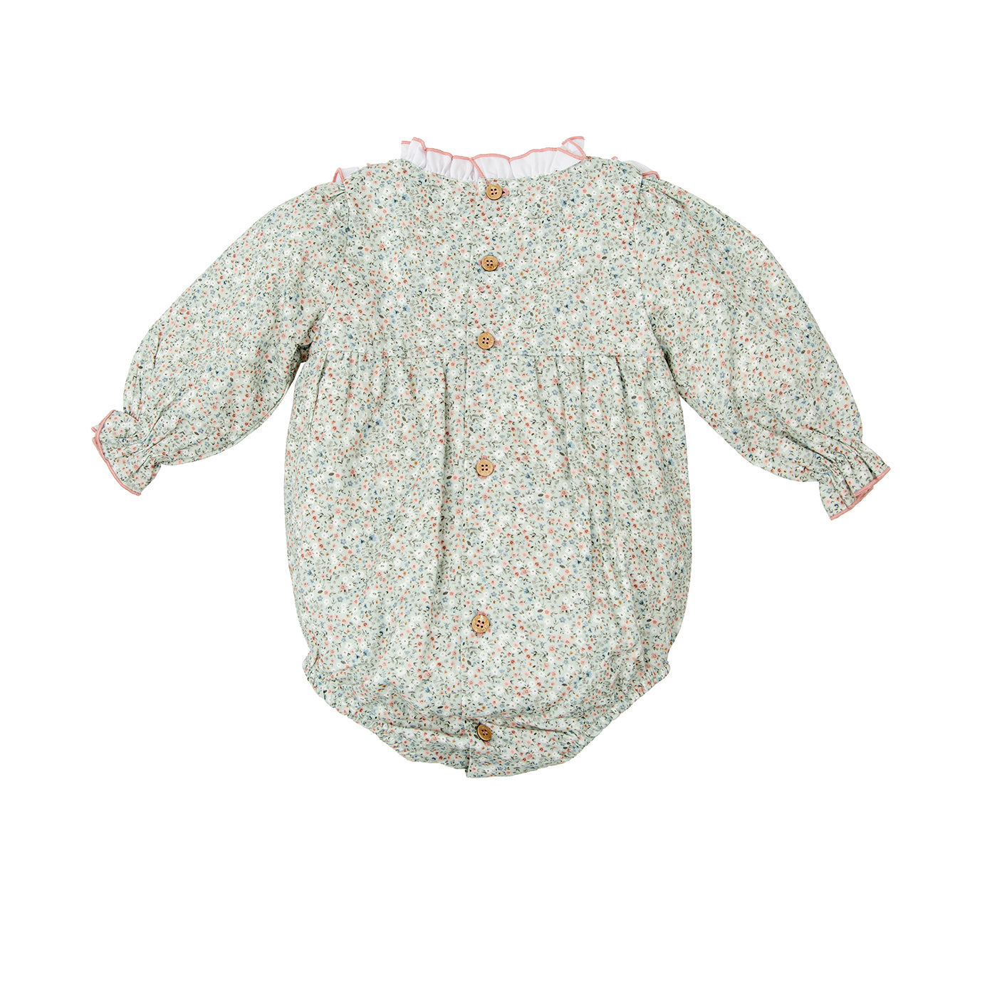 Ruffle Bib Floral Bubble (Infant)