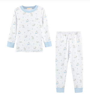 Blue Counting Baby Sheep Printed Kid Set (Kid)