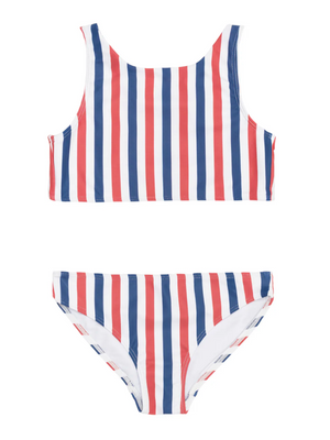 *PRE-ORDER* Surfrider Stripe Double Bow Knit Tie Bikini (Toddler)