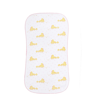 Ducks Print Burp Cloth-Pink & Blue